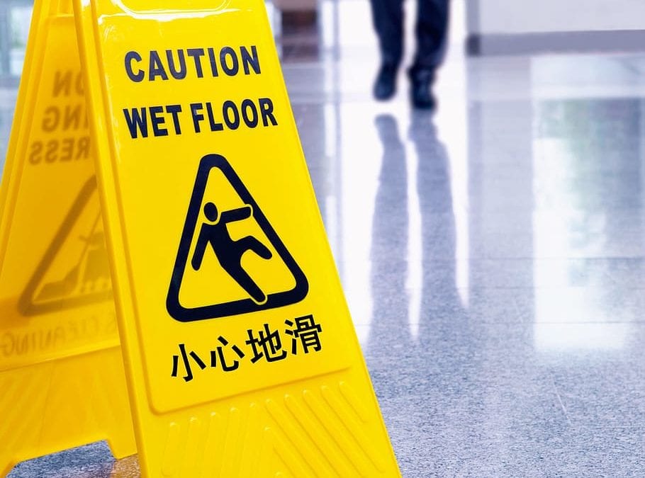 Wet floor is cause of premises liability lawsuit